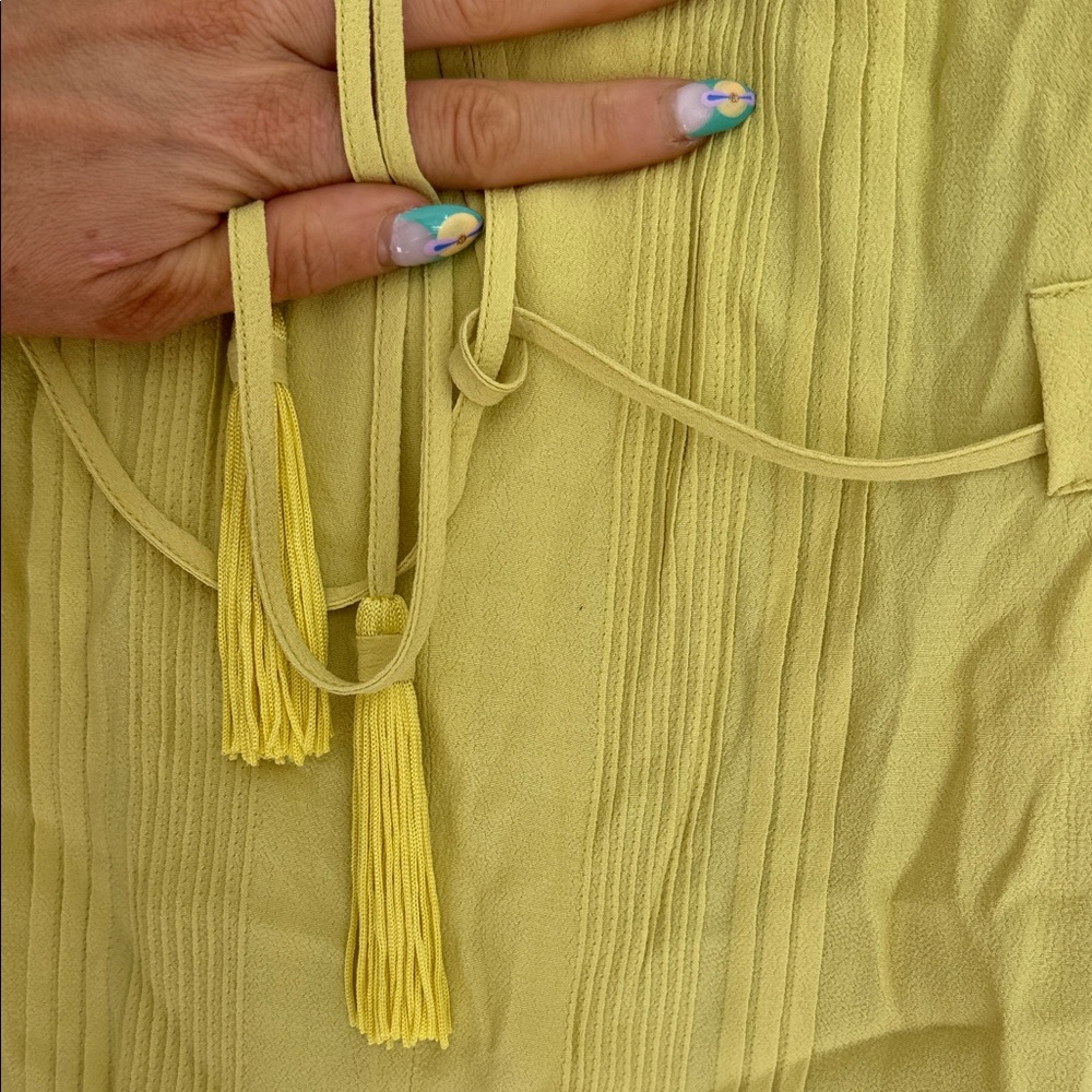 Diane Von Furstenberg Mustard Silk-Blend dress - Picture 7 of 8